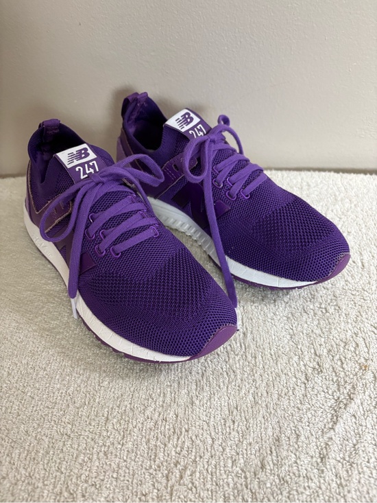 New Balance Shoes - Women's NEW BALANCE Purple 247 Engineered Mesh RUNNING Shoes SNEAKERS  7